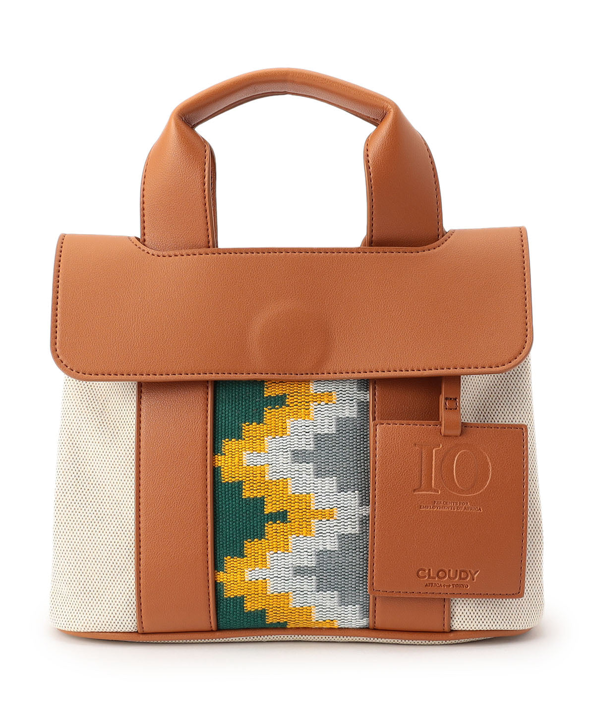 Two Tone Kente Bag (Small) BROWN