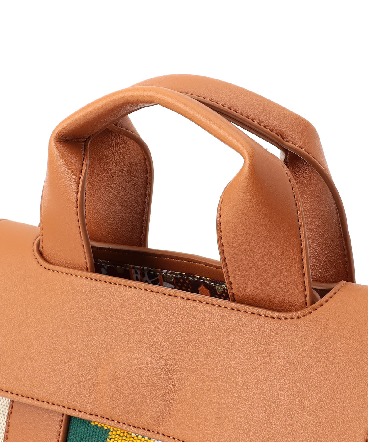 Two Tone Kente Bag (Small) BROWN