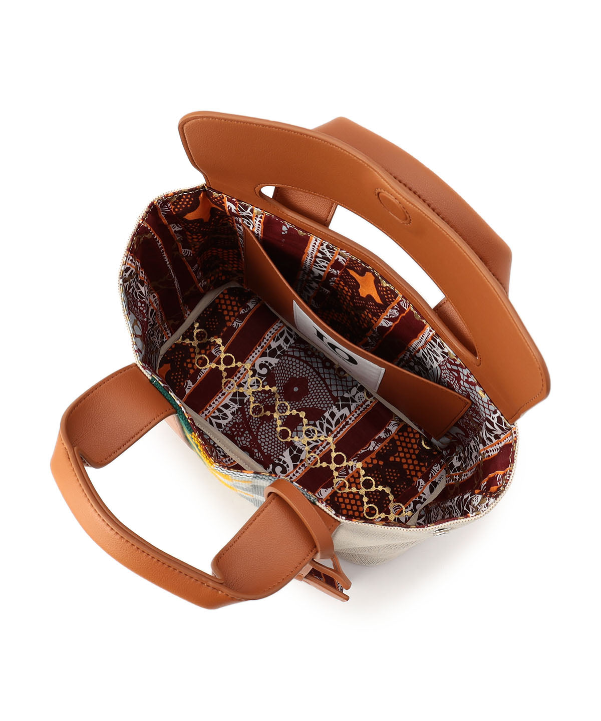 Two Tone Kente Bag (Small) BROWN