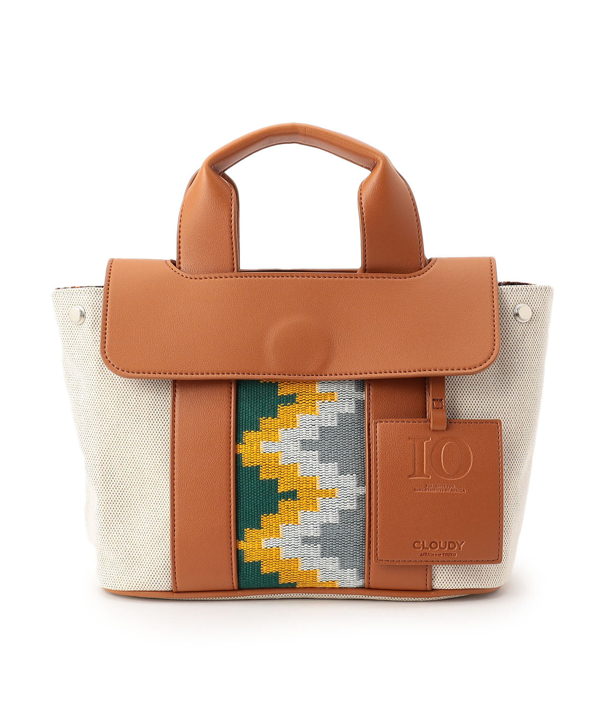 Two Tone Kente Bag (Small) BROWN