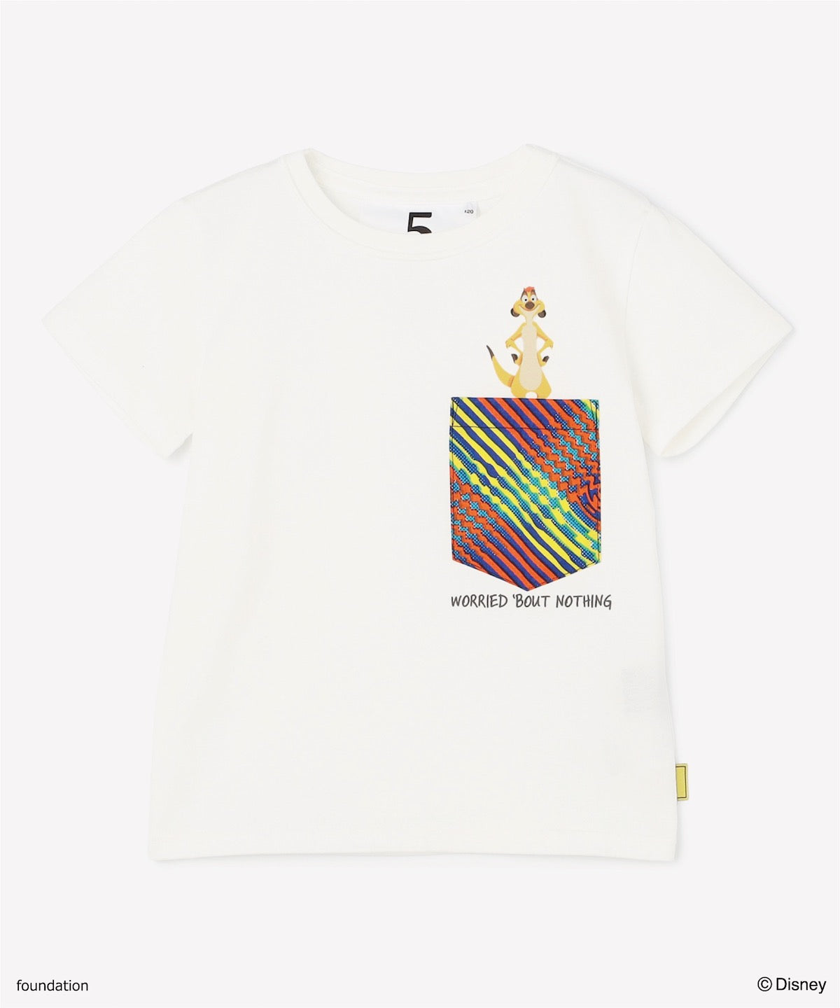 キッズポケットTシャツ TIMON WHITE