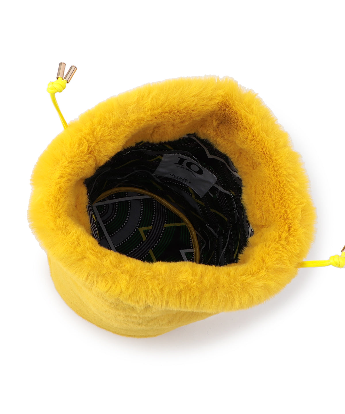 エコファードローストリングバッグ(Mサイズ) イエロー