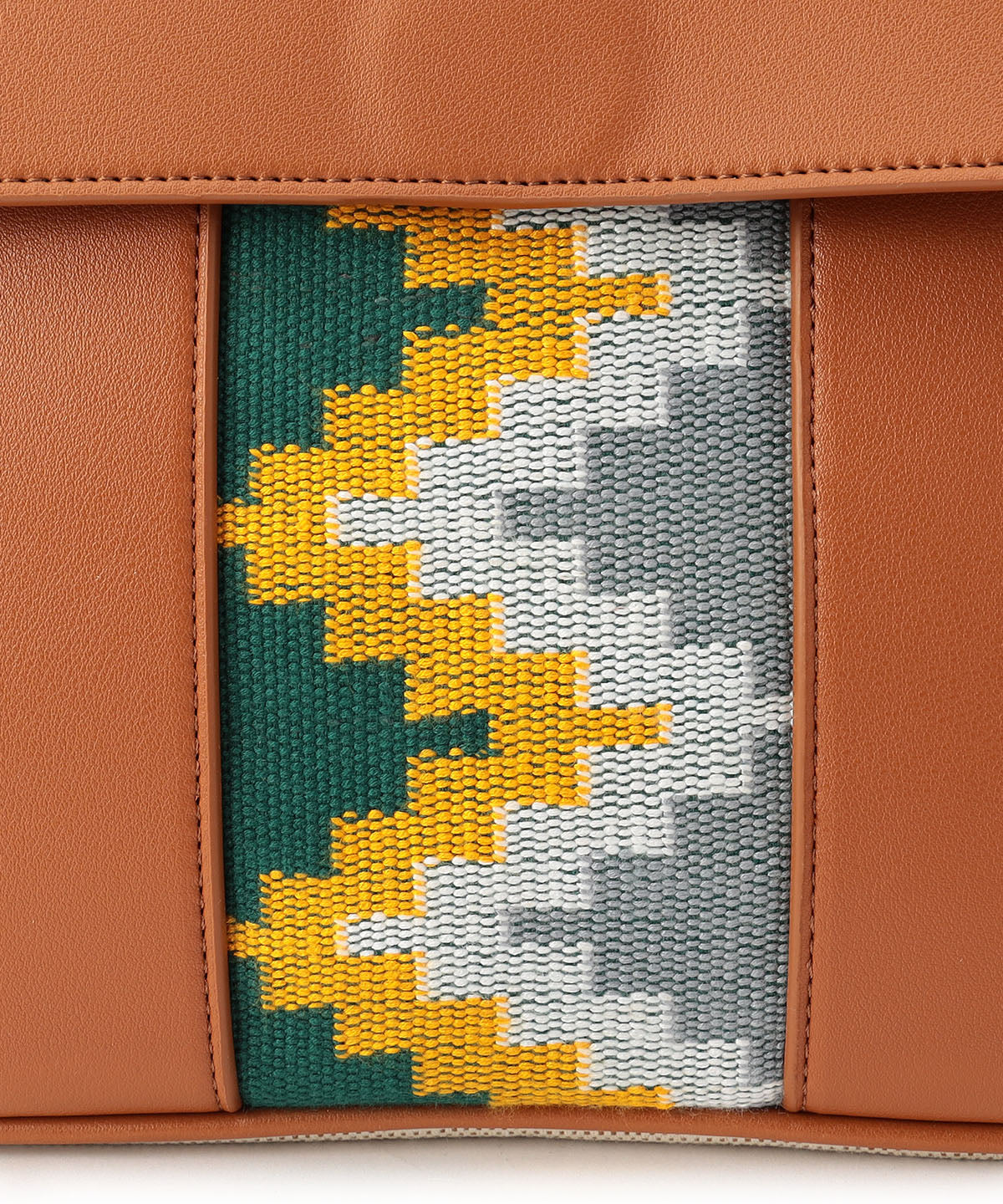 Two Tone Kente Bag (Small) BROWN
