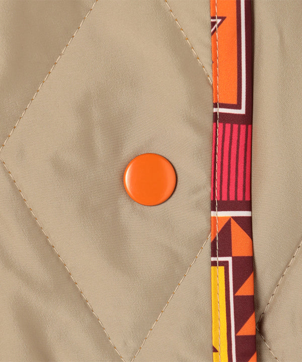 Recycled Reversible Quilting Jacket BEIGE