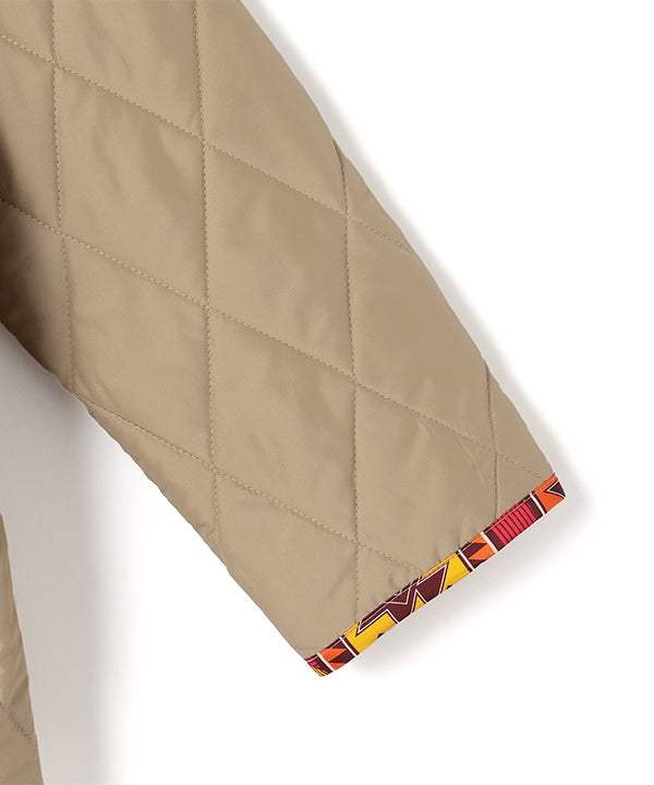 Recycled Reversible Quilting Jacket BEIGE