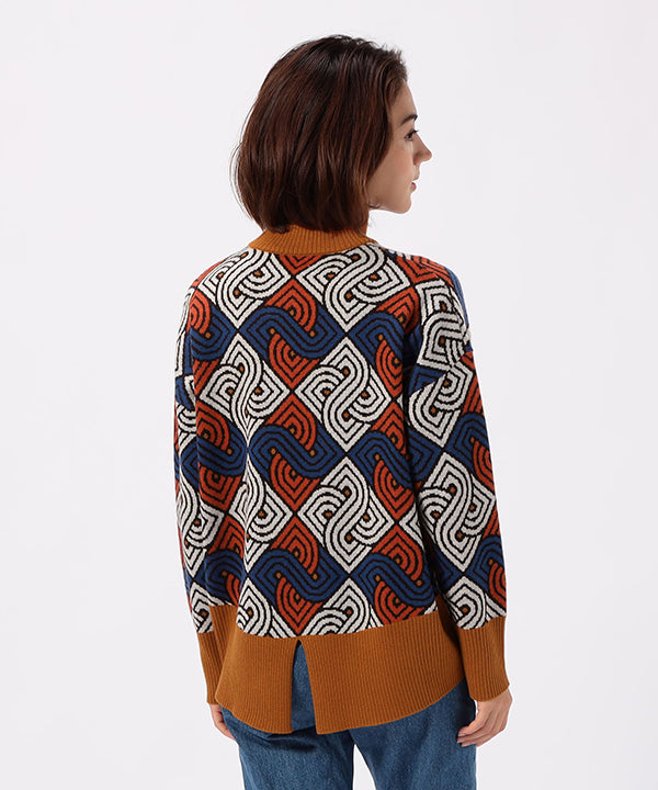 Wool/Nylon Dolman Knit Sweater RED