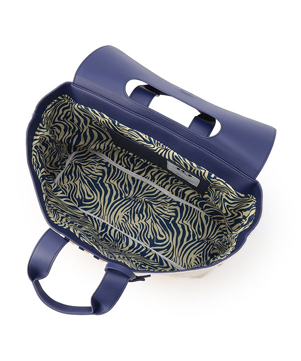 Two Tone Kente Bag (Large) NAVY