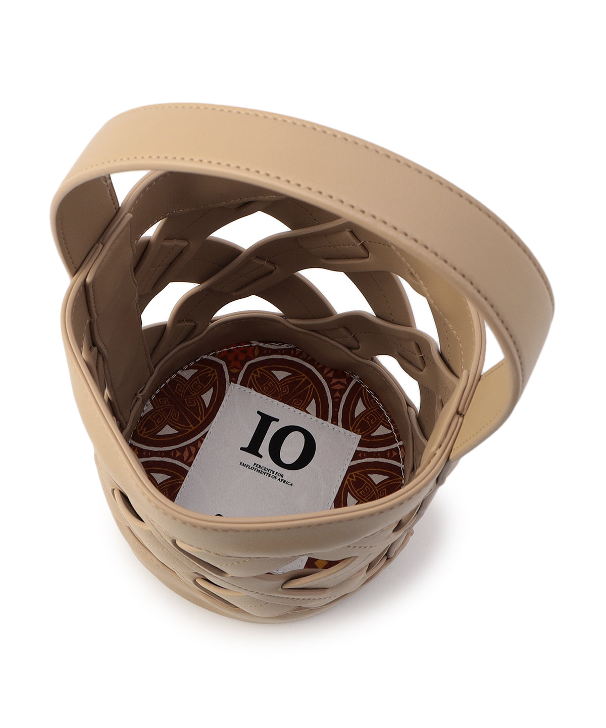 Cross Mesh Tube Bag BEIGE