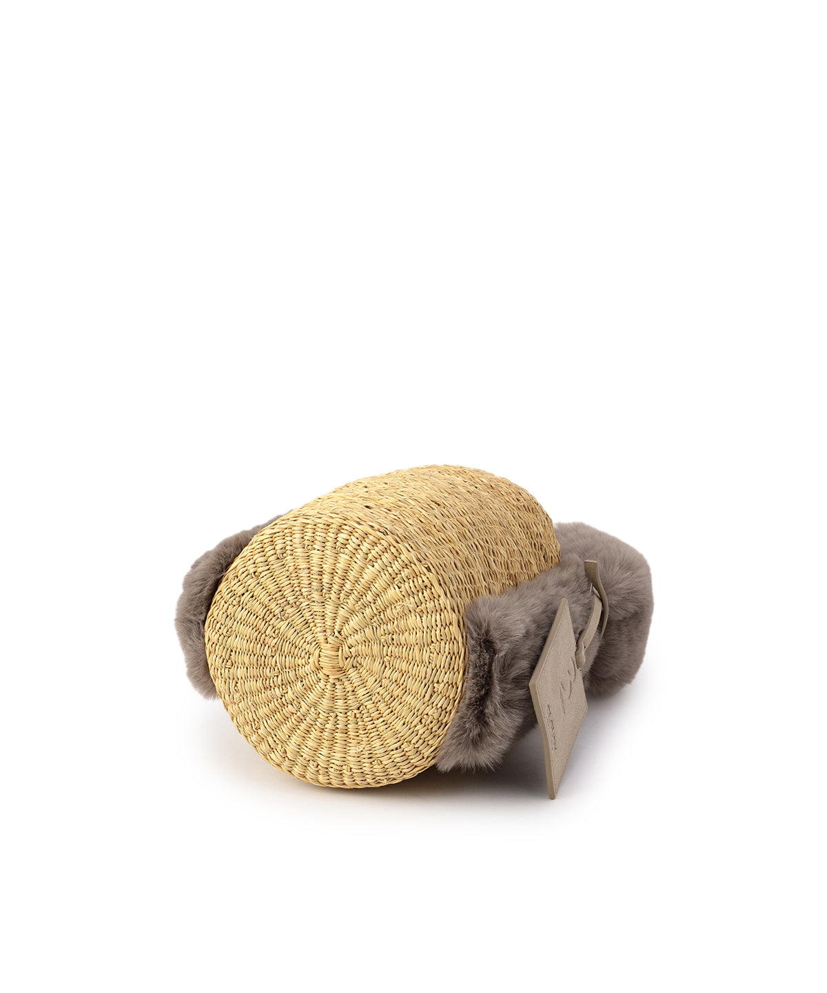 エコファーハンドルバスケット グレージュ