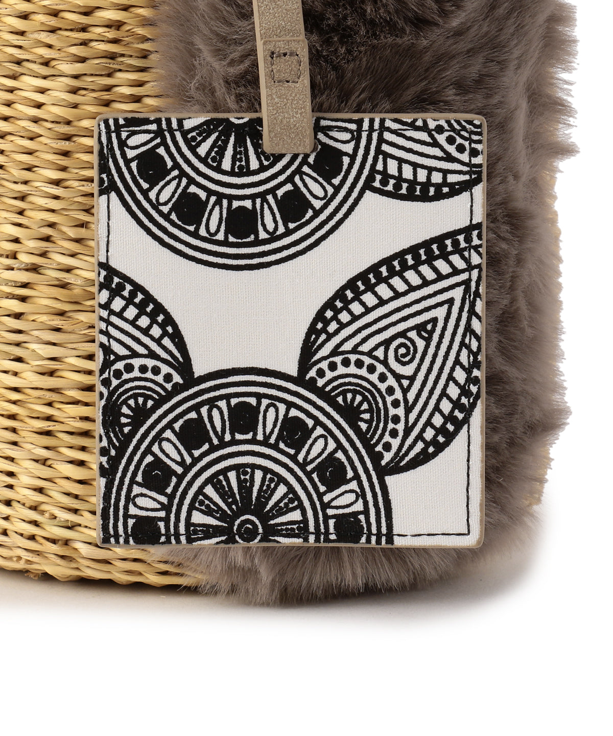 エコファーハンドルバスケット グレージュ