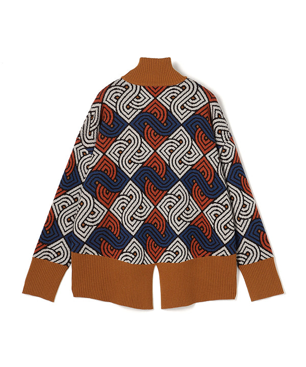 Wool/Nylon Dolman Knit Sweater RED