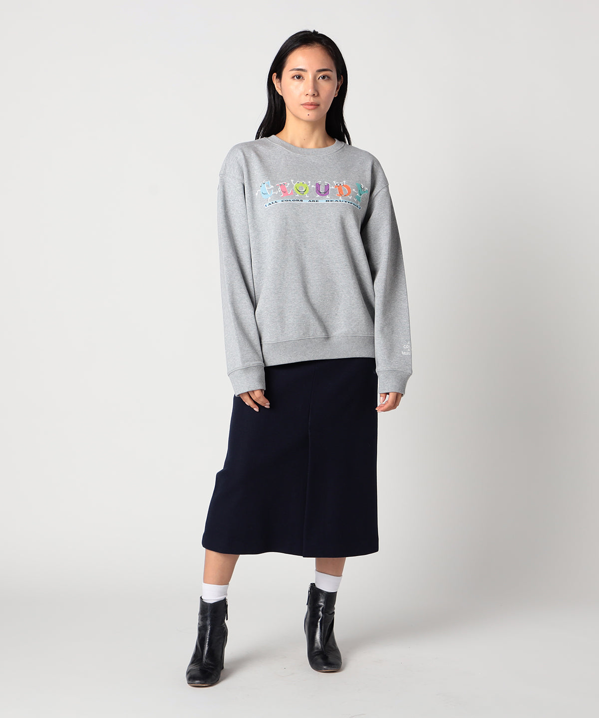 スウェットシャツ CLOUDY characters グレー