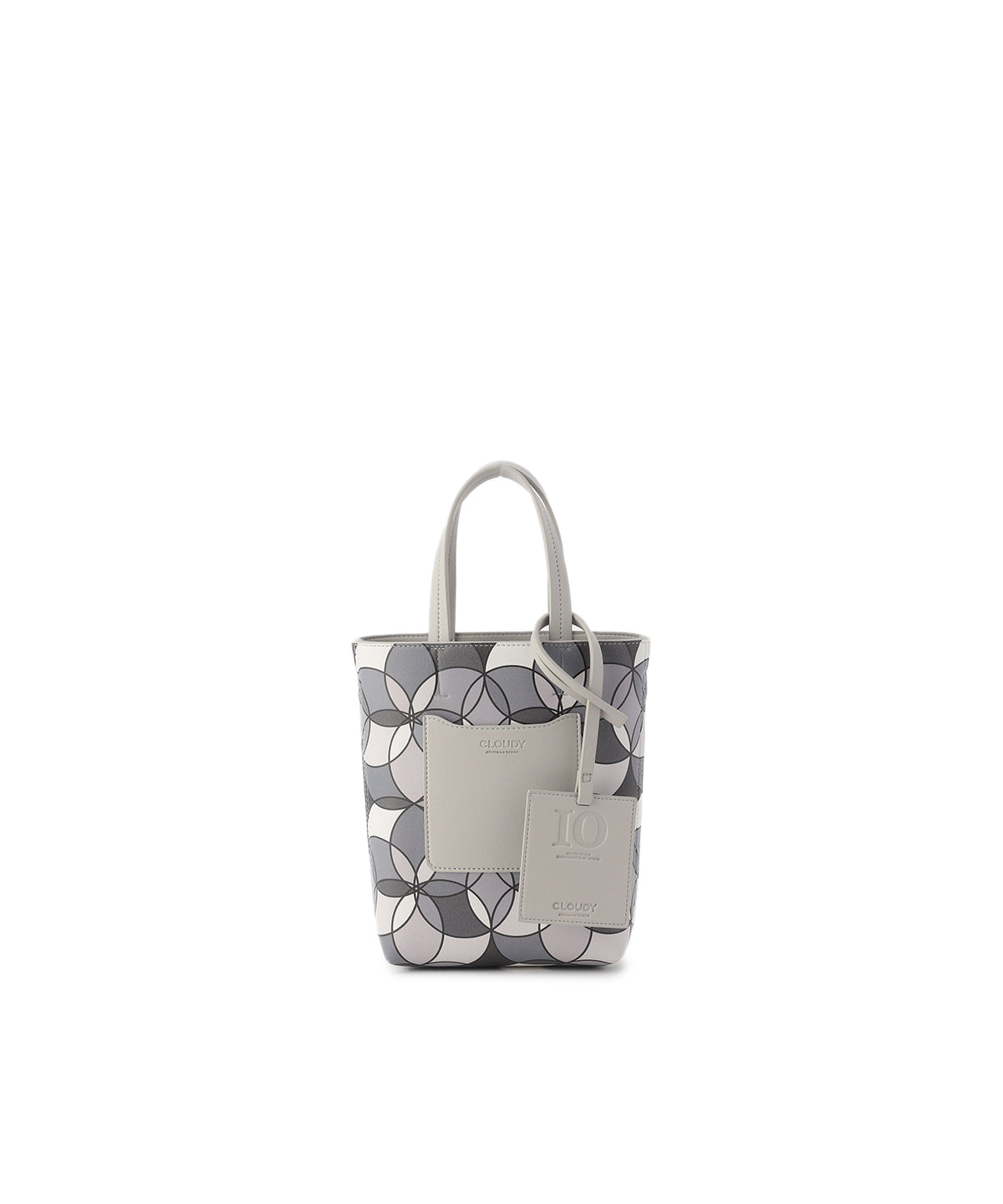 Fake Leather Printed Tote Bag (Small) GRAY