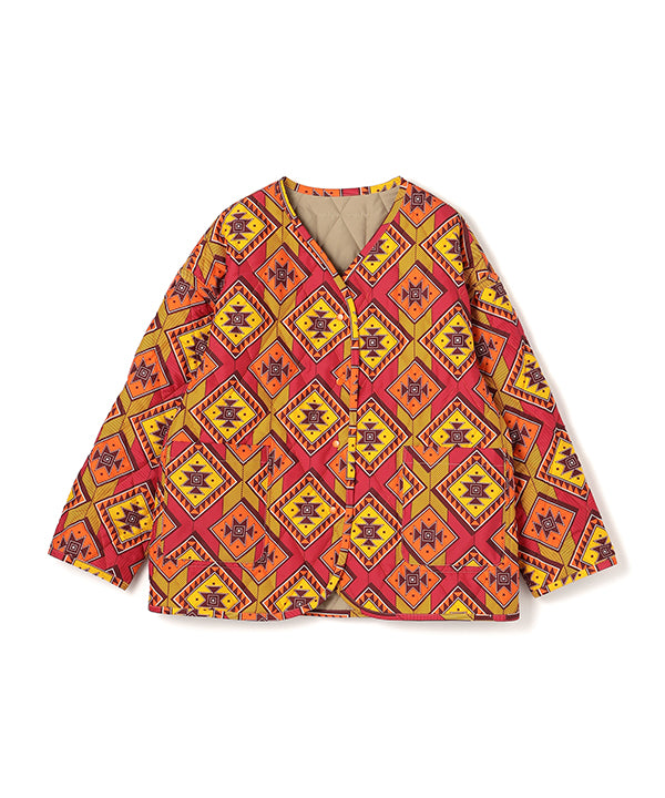 Recycled Reversible Quilting Jacket BEIGE