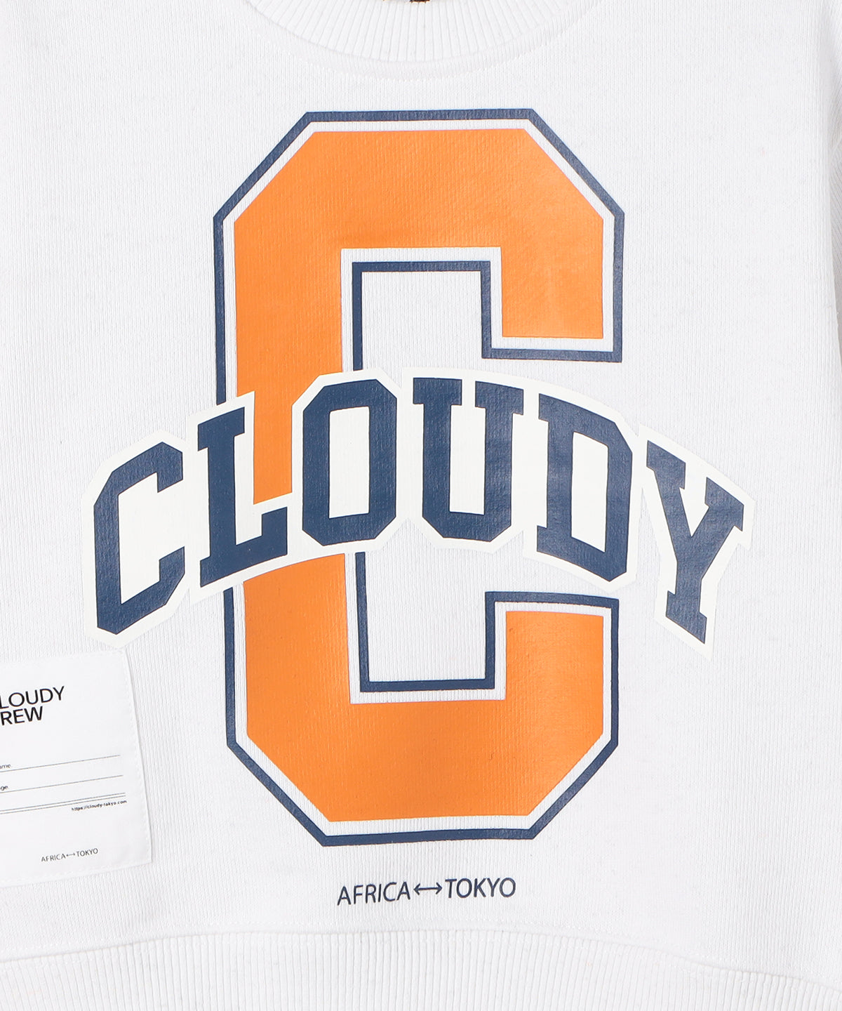 Kids Recycle Sweat Shirts Big-C WHITE