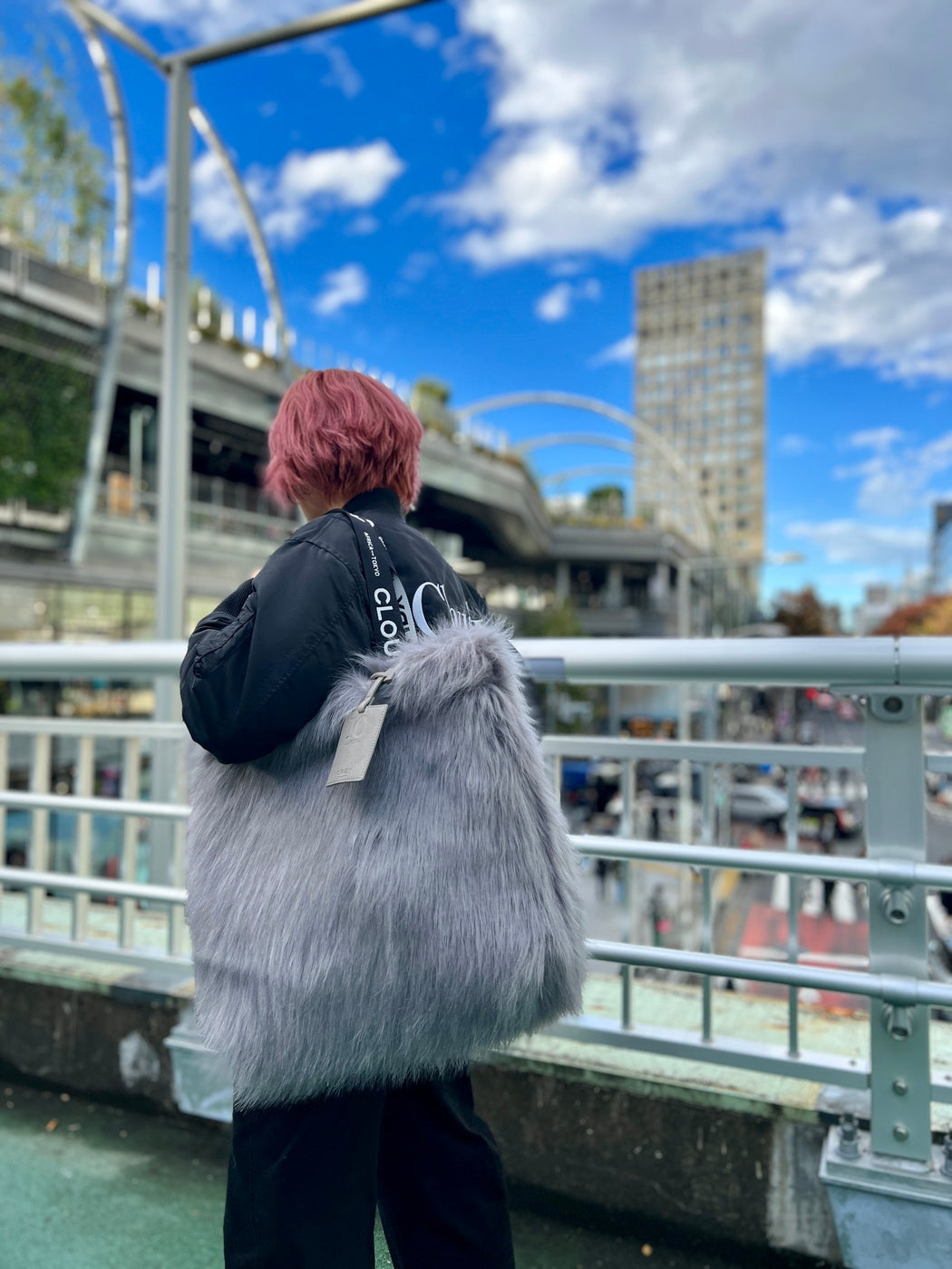 エコファーロゴハンドルトートバッグ (Lサイズ) ピンク