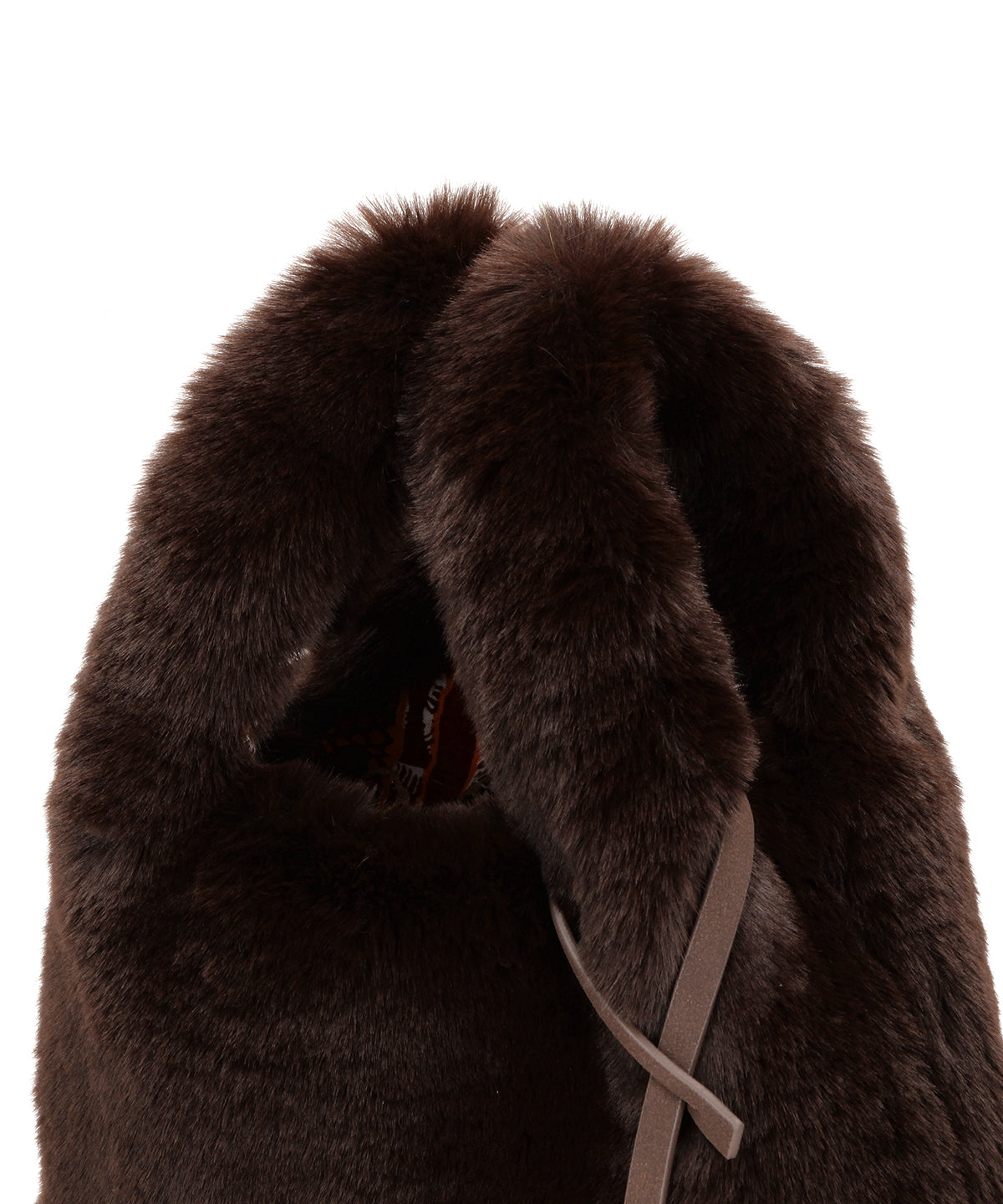 エコファーコンビニバッグ ブラウン