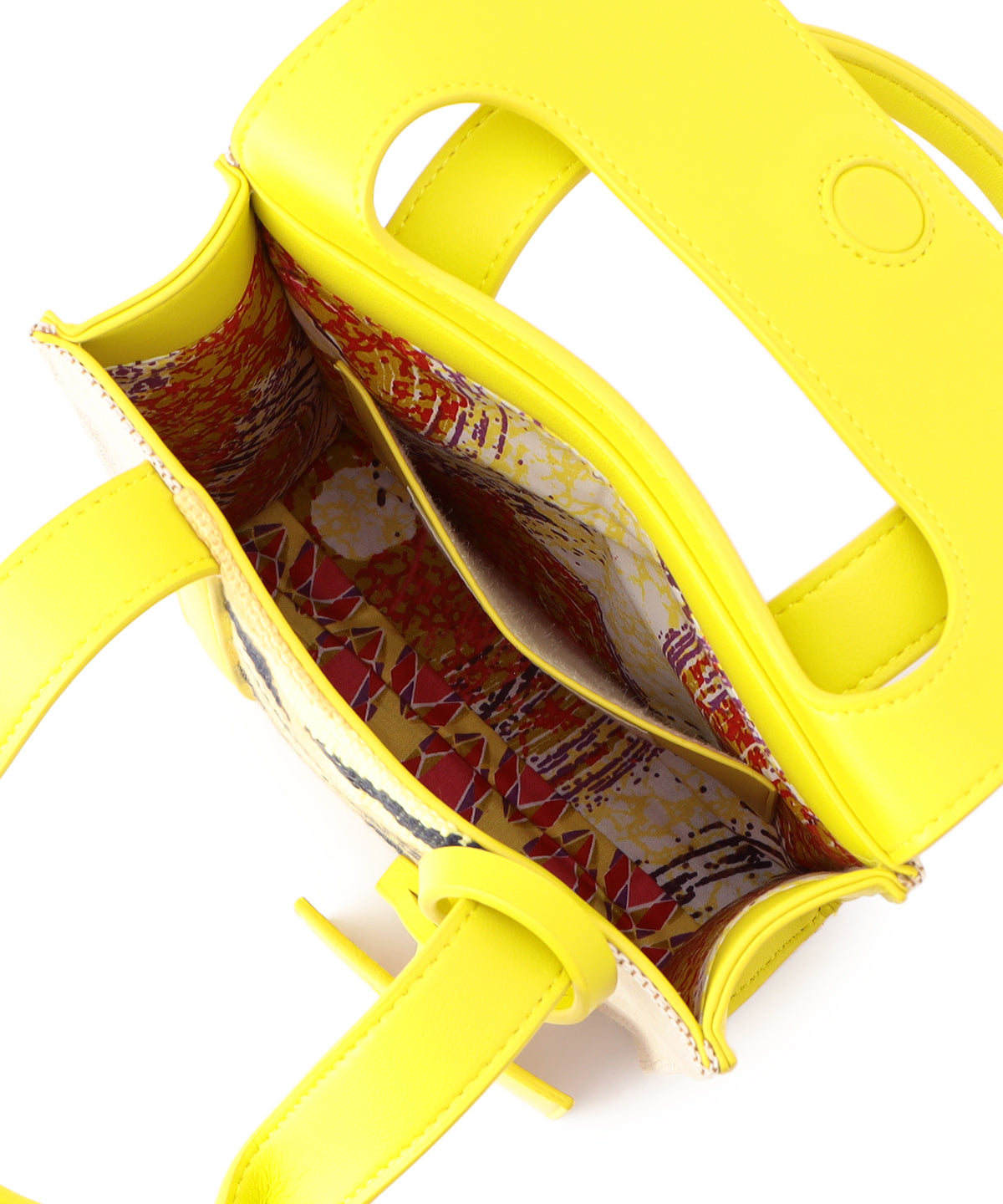 Two Tone Kente Shoulder Bag (Small) YELLOW