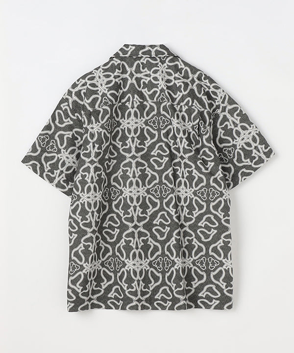 African Textile Shirt BLACK
