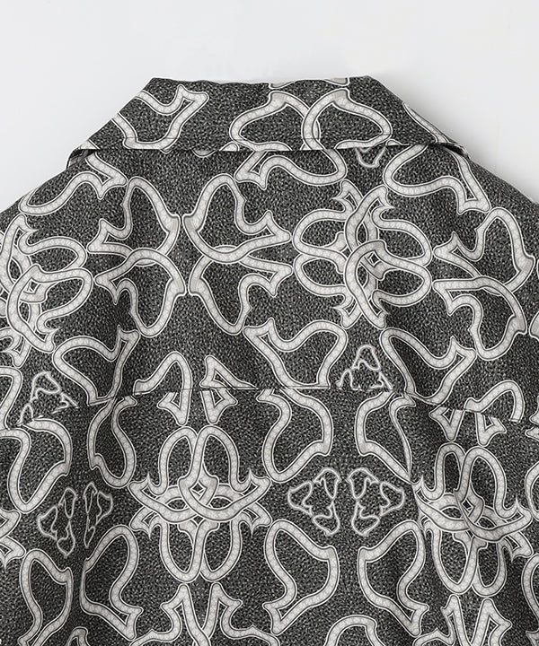African Textile Shirt BLACK