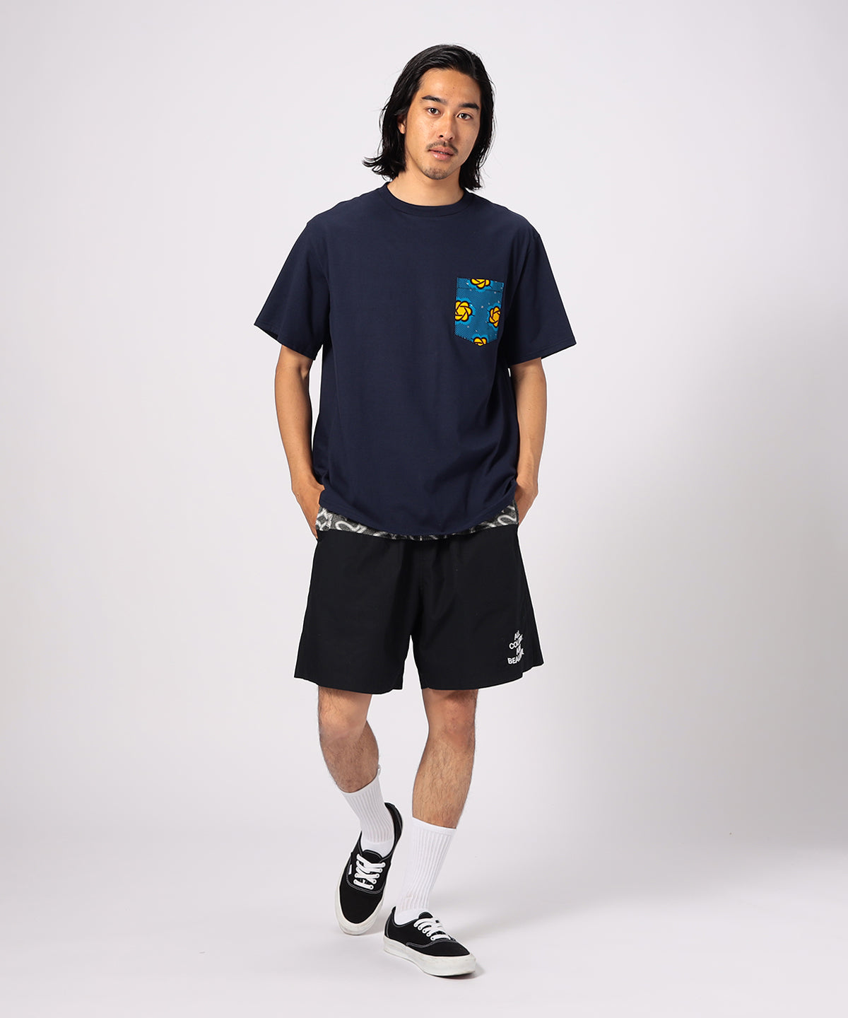 Pocket T-SHIRTS Uneck 375 NAVY