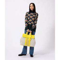 Two Tone Kente Bag (Large)BLACK
