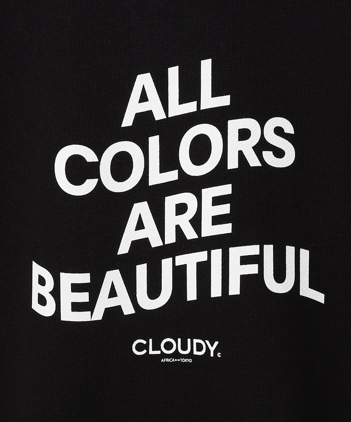 スウェットパーカー ALL COLORS ARE BEAUTIFUL ブラック