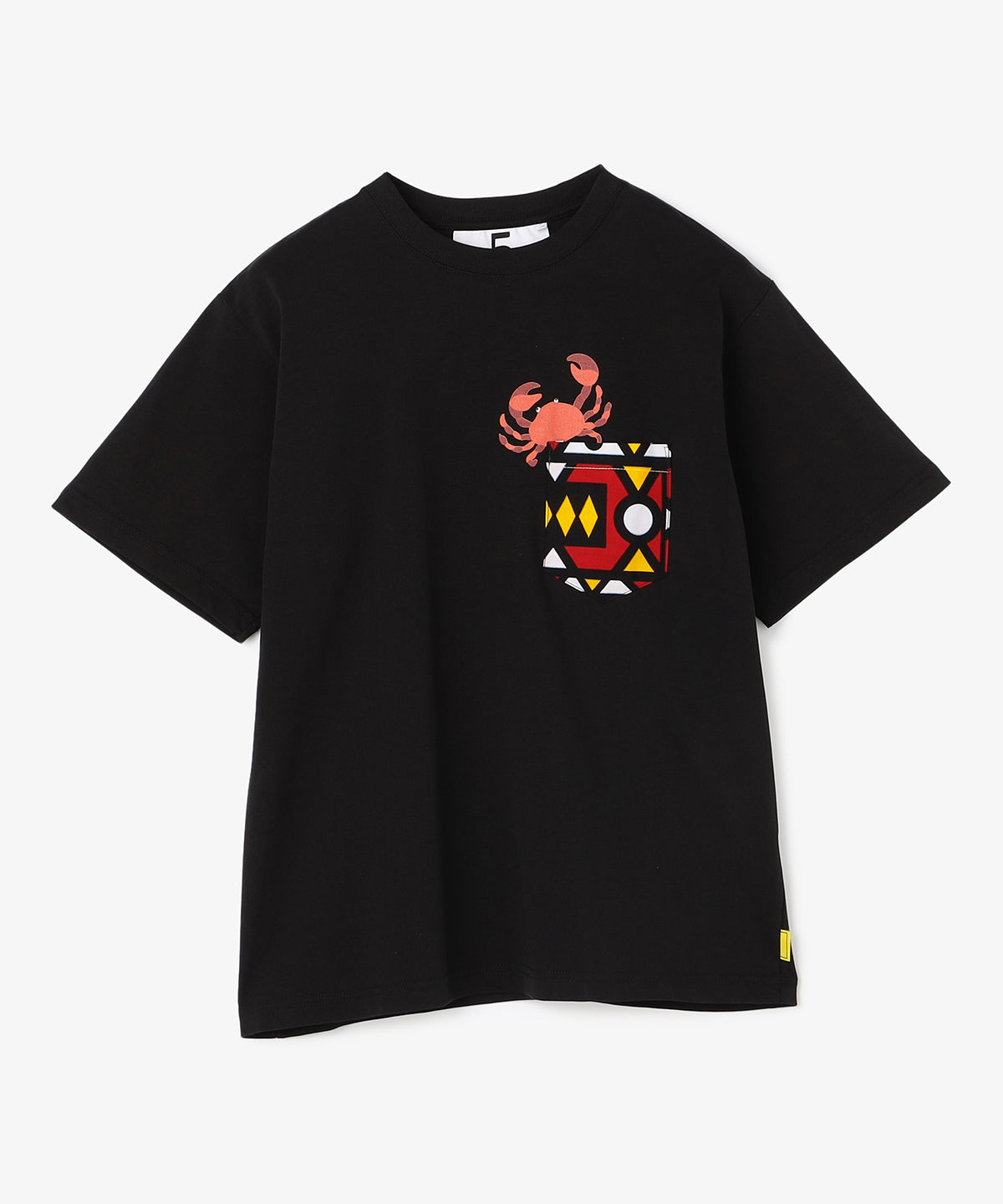 ポケットTシャツ Crab BLACK