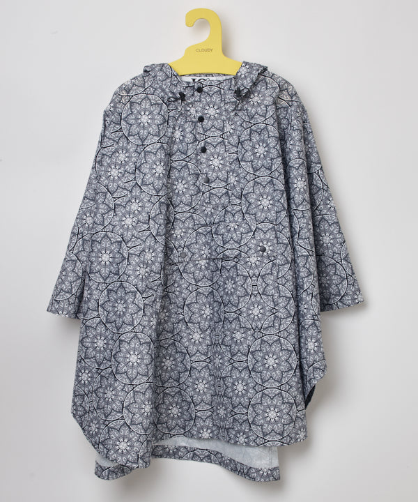 Recycled Poncho-style Rainwear BLACK
