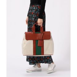 Two Tone Kente Bag (Large) BROWN