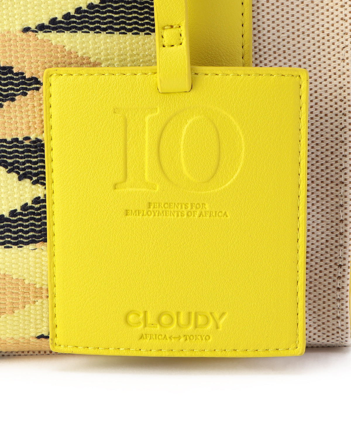 Two Tone Kente Shoulder Bag (Small) YELLOW