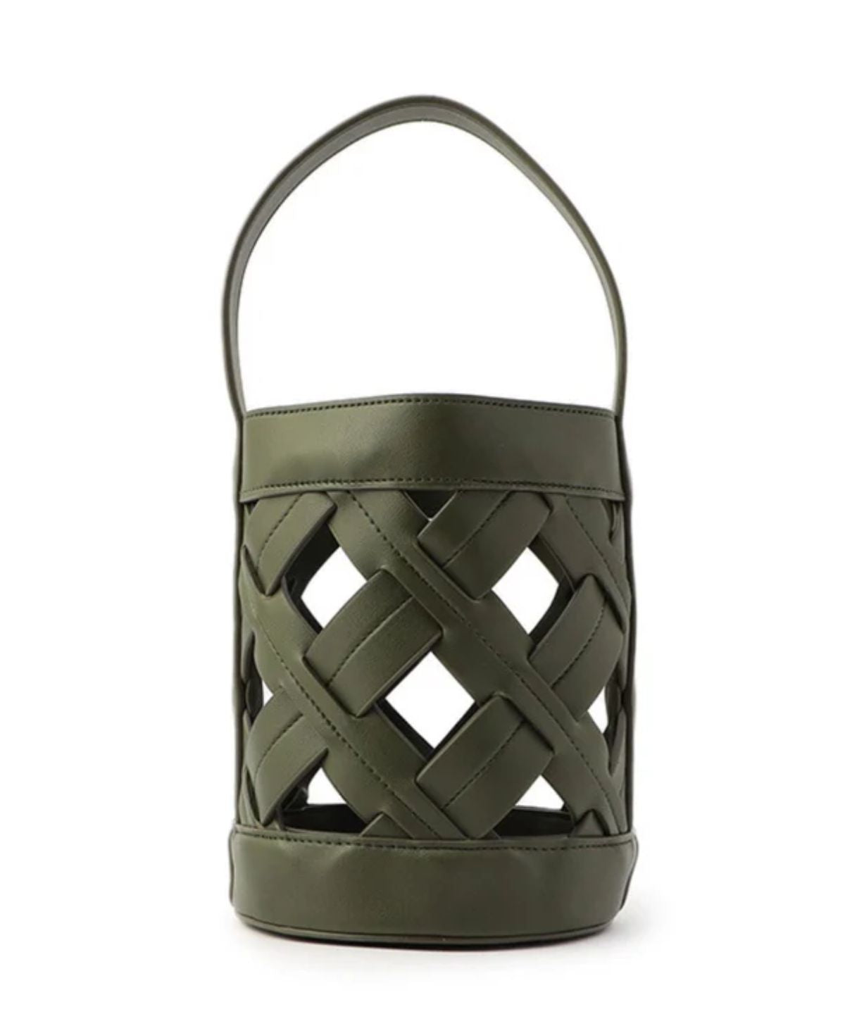Cross Mesh Tube Bag KHAKI