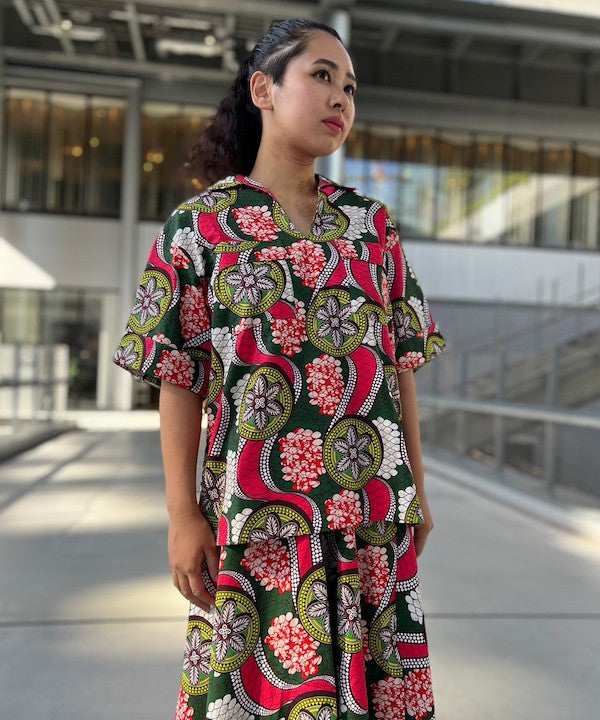 Pullover African Fabric Shirts GREEN
