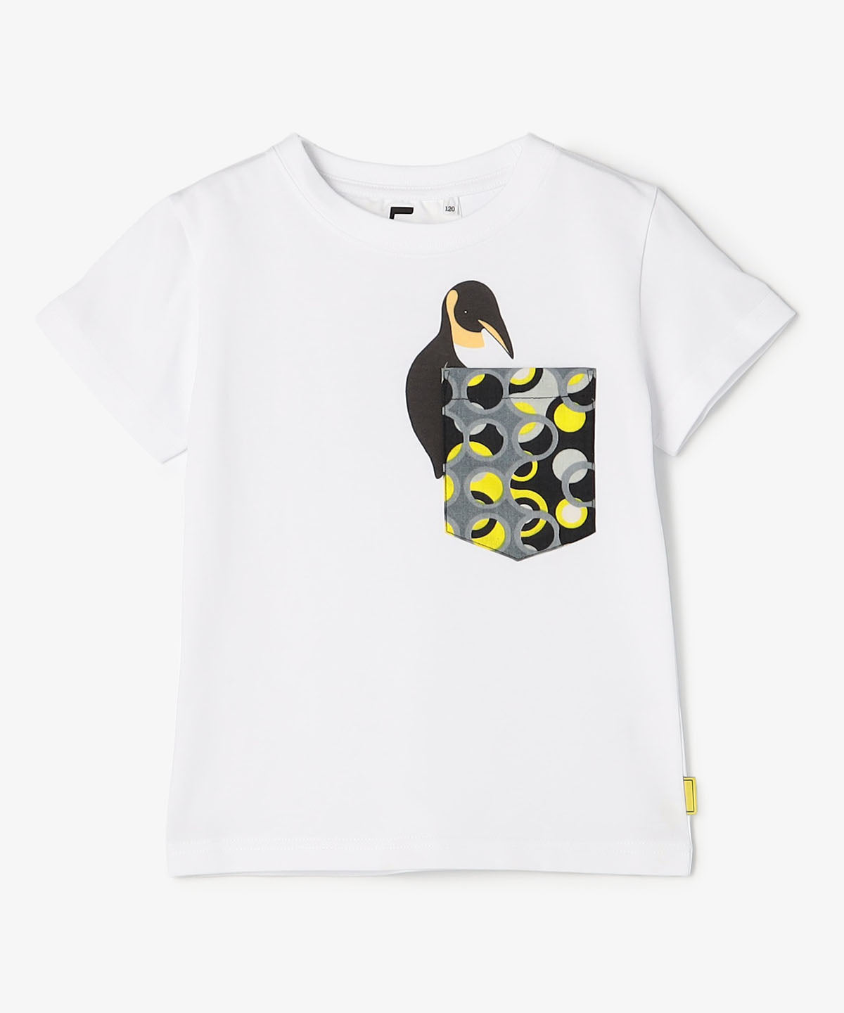 キッズポケットTシャツ Penguin WHITE