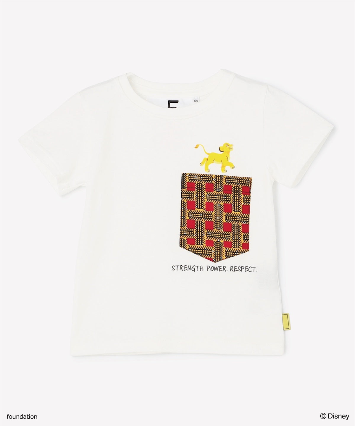 キッズポケットTシャツ SIMBA WHITE