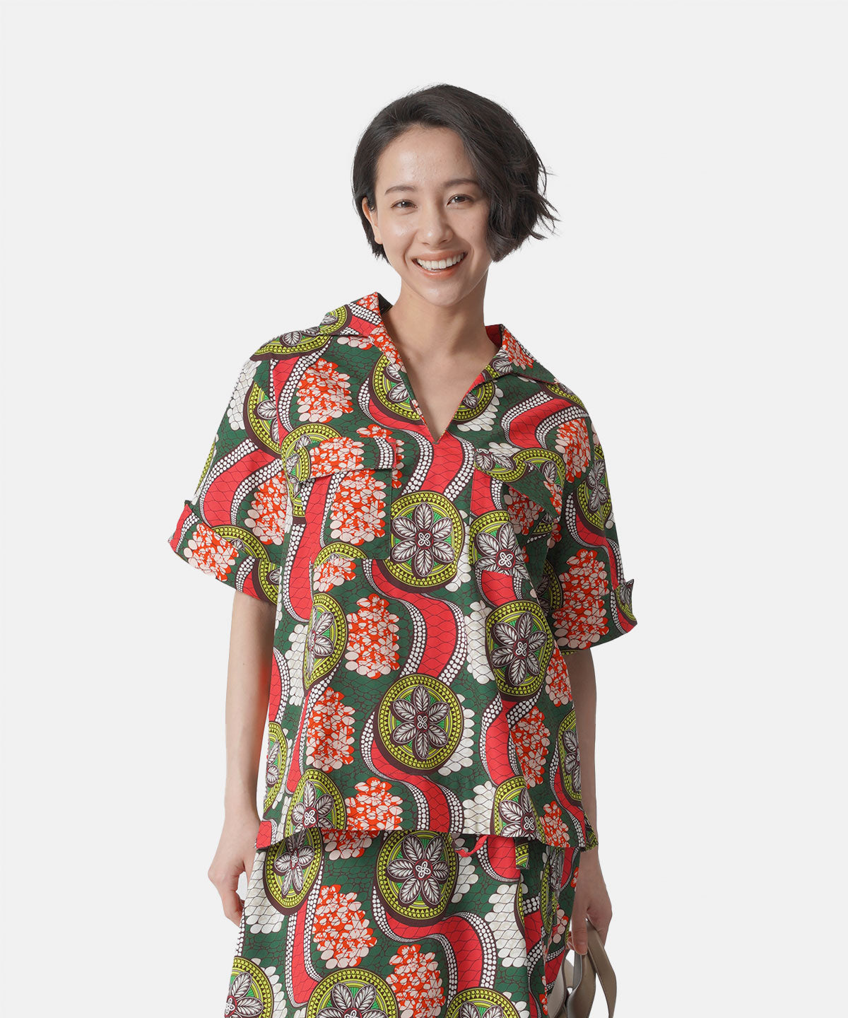 Pullover African Fabric Shirts GREEN