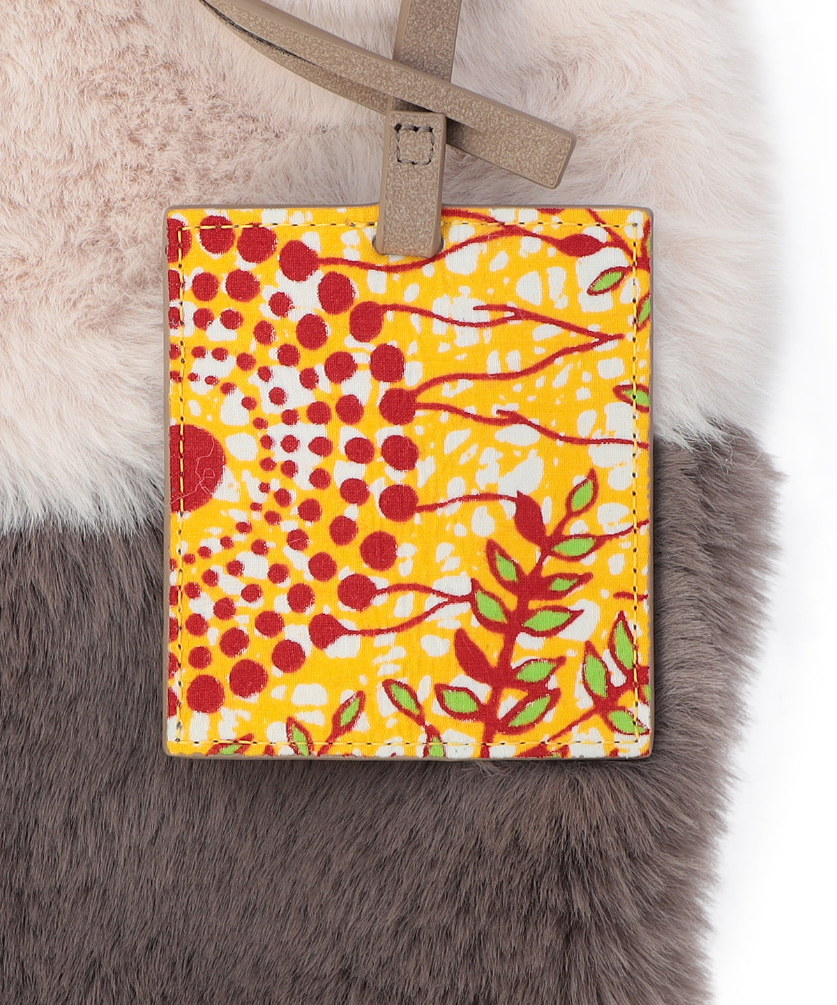 Eco Fur Convenience Bag (Small) OFF-WHITE×GREIGE