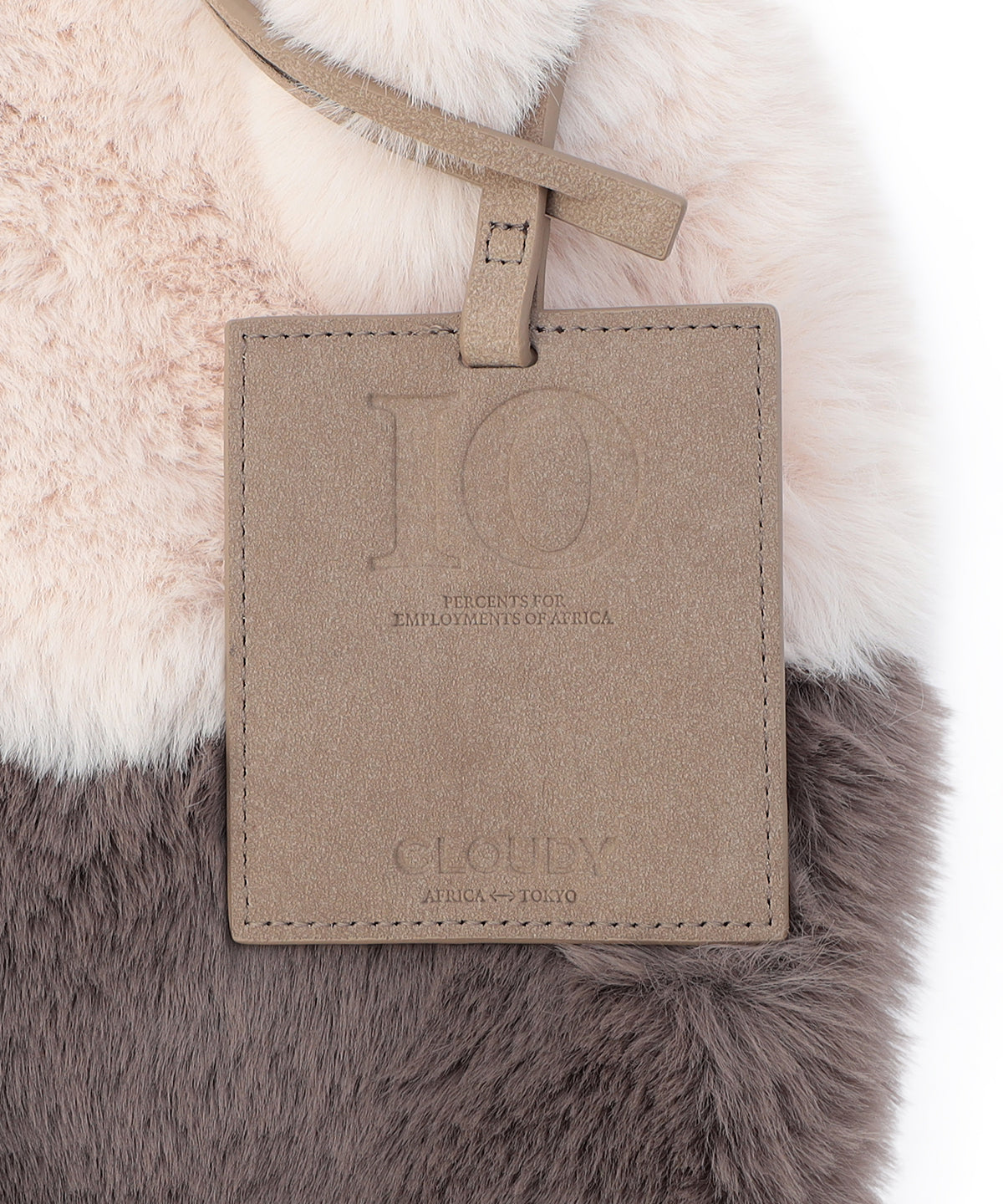 Eco Fur Convenience Bag (Small) OFF-WHITE×GREIGE