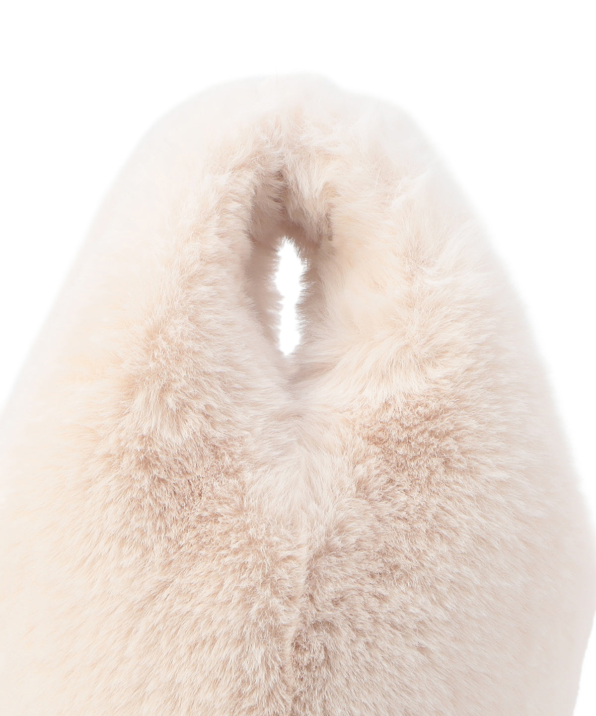 Eco Fur Convenience Bag (Small) OFF-WHITE×GREIGE