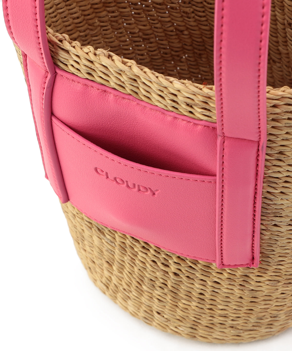 Pocket Handle Tube Basket PINK