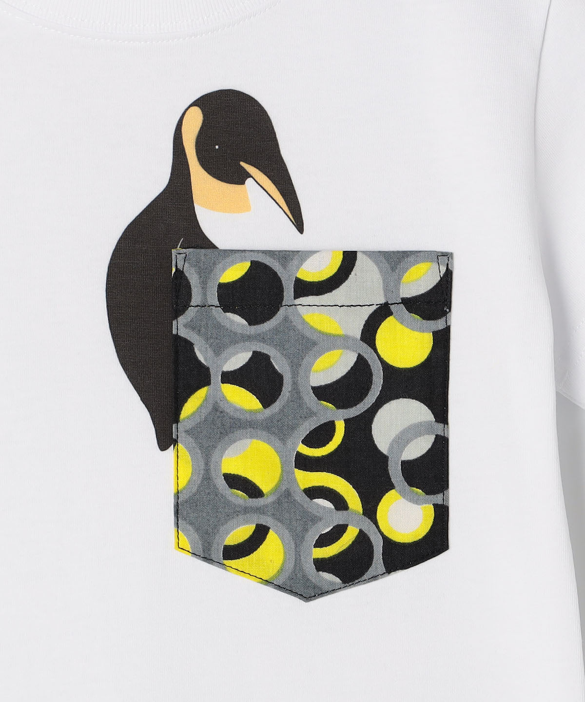 キッズポケットTシャツ Penguin WHITE