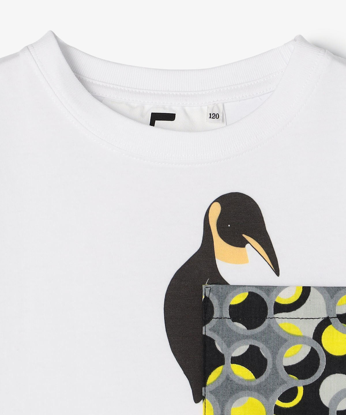 キッズポケットTシャツ Penguin WHITE