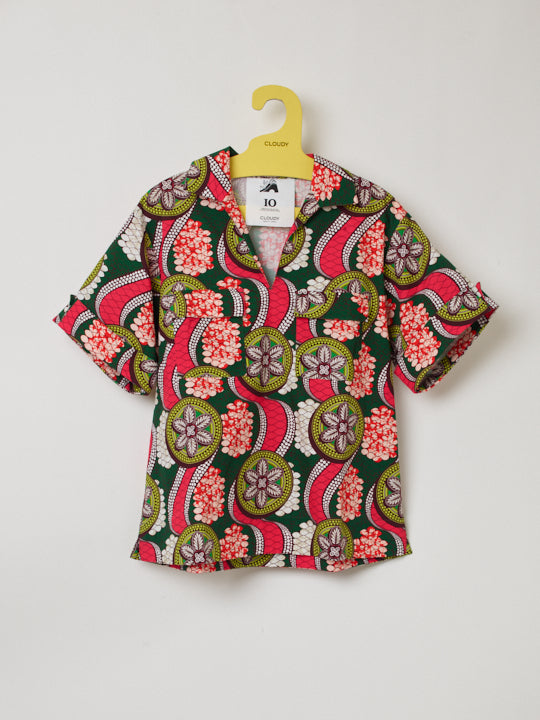 Pullover African Fabric Shirts GREEN
