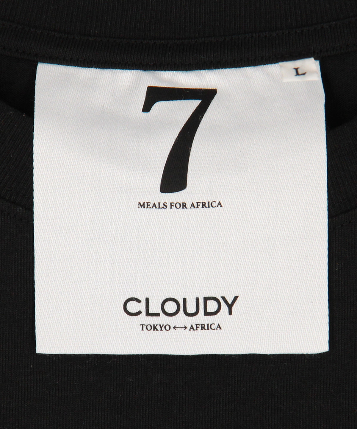 プリントロングTシャツ THIS IS OUR CLOUDY ブラック