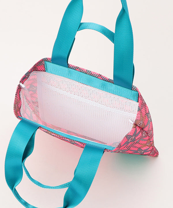 African Textile Mesh Tote Bag (Small) E.BLUE