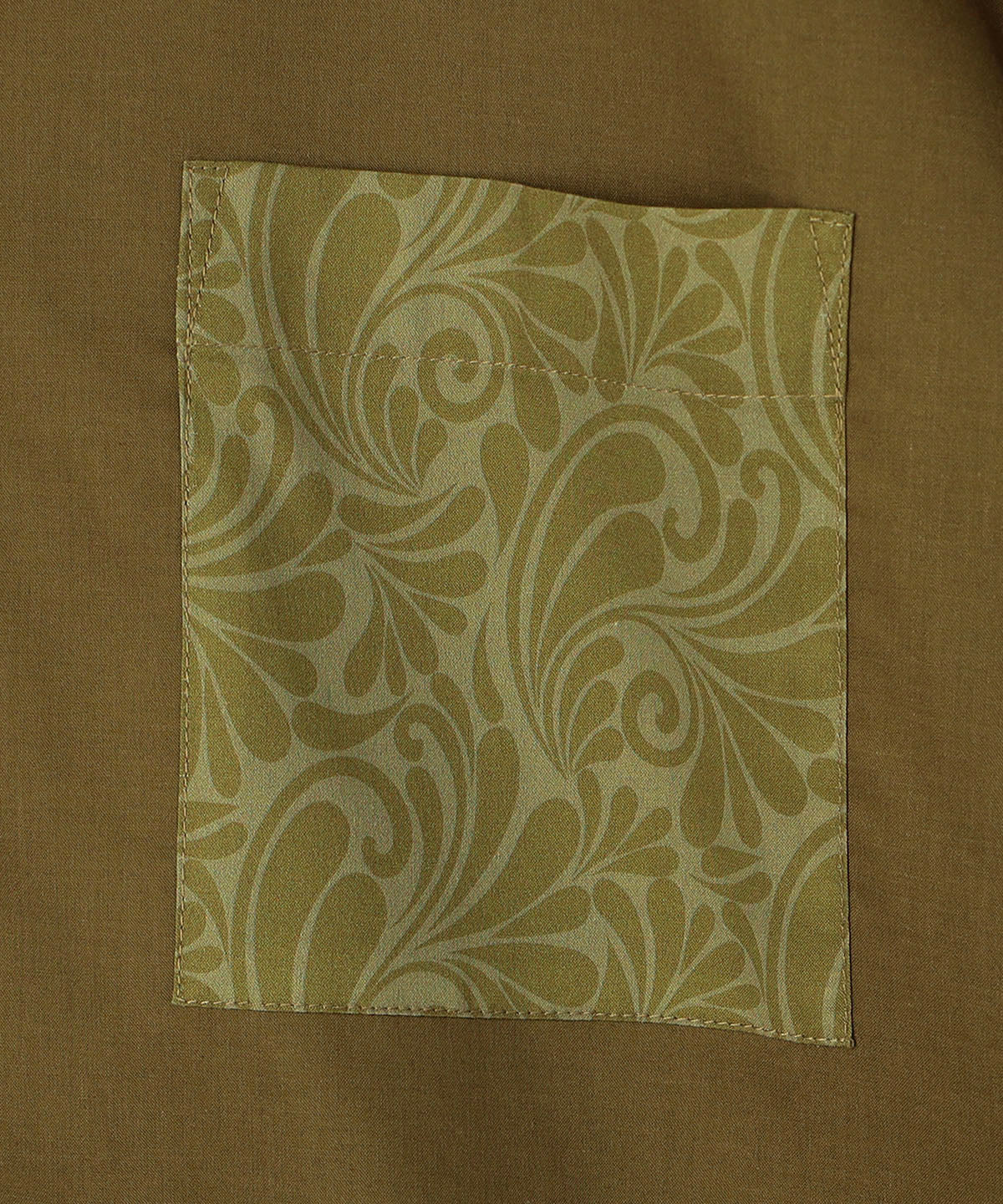 African Textile Pocket SHIRTS BROWN