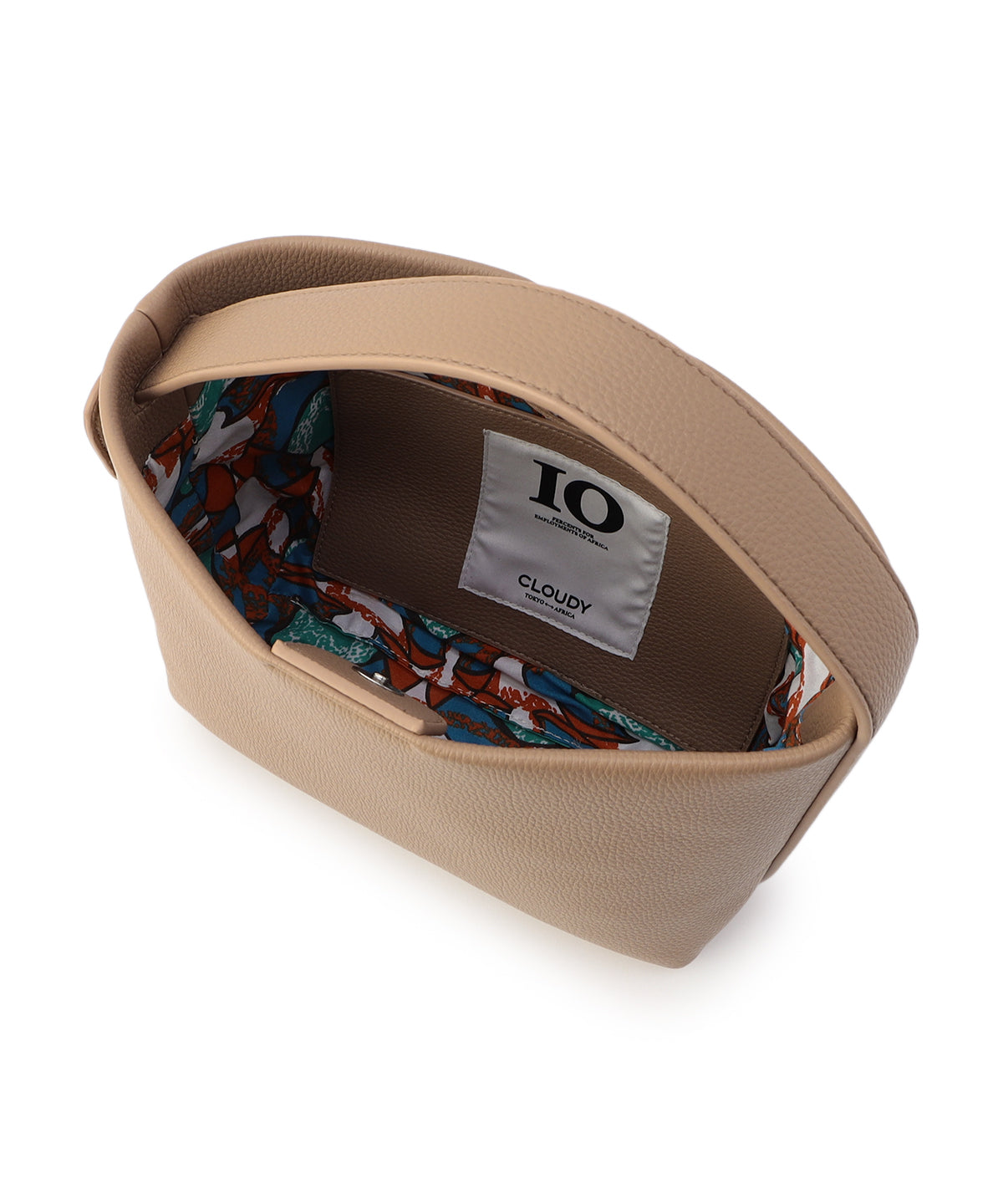 Coverd Buckle Hand Bag BEIGE