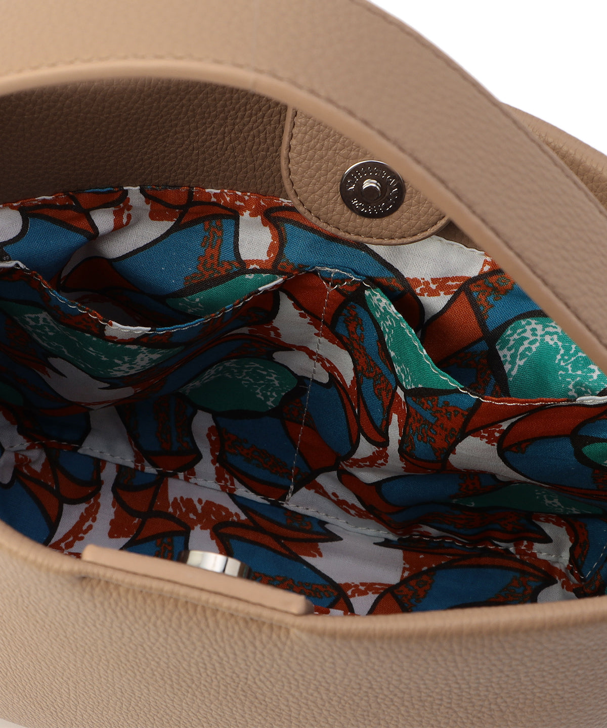 Coverd Buckle Hand Bag BEIGE