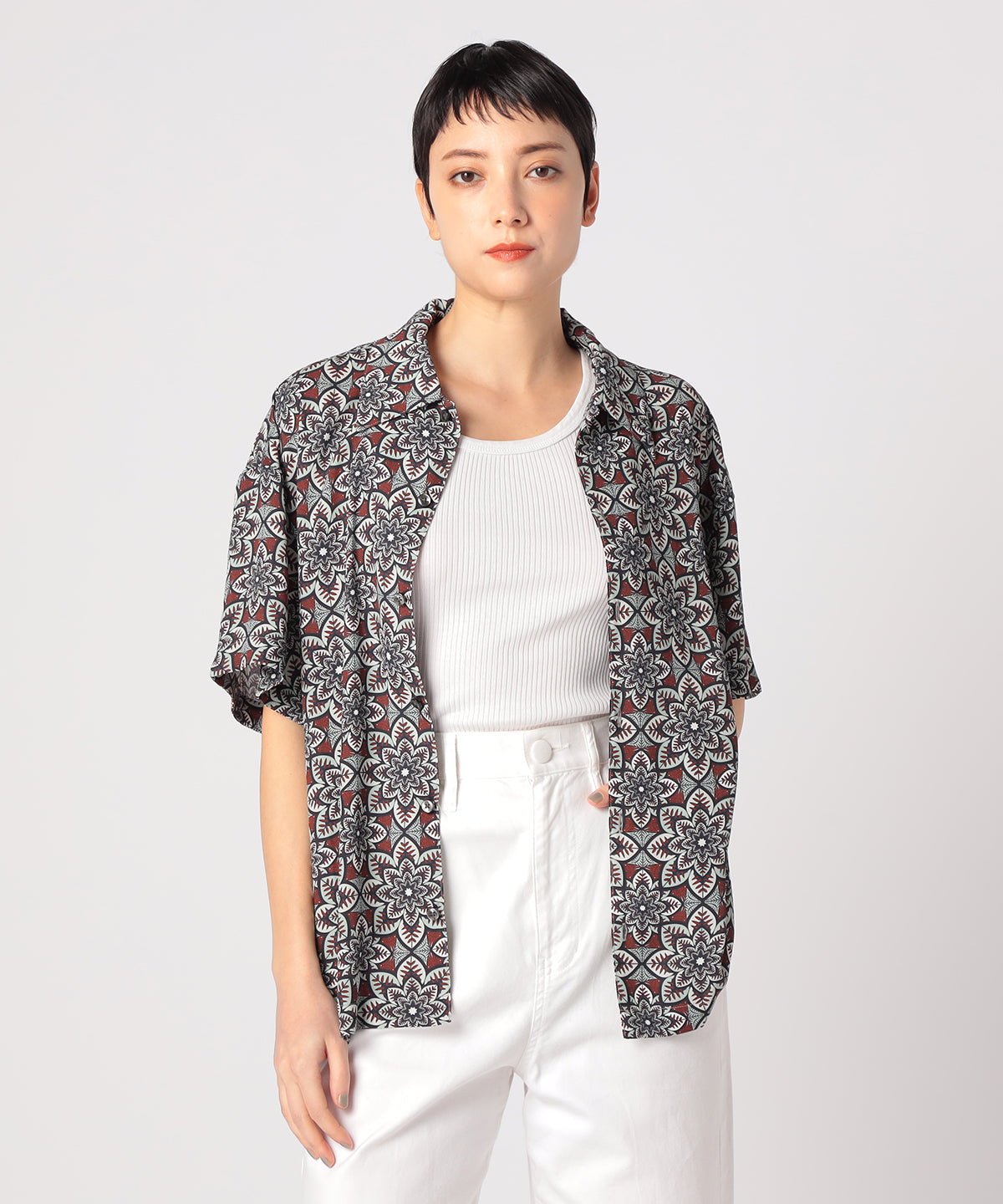 Recycled African Textile Shirt BROWN