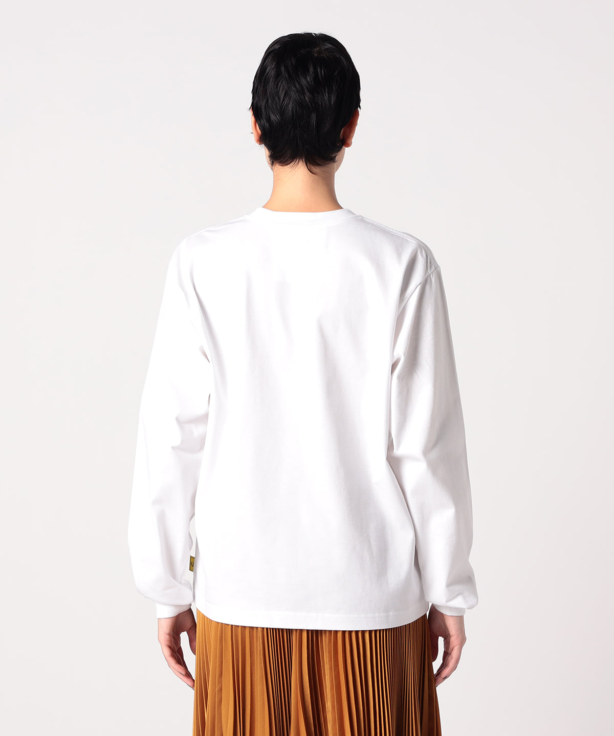 Long Sleeve Pocket T-SHIRTS 002 WHITE